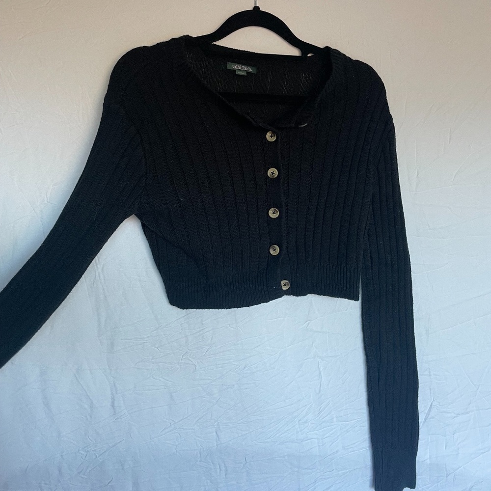 Black Cropped Sweater